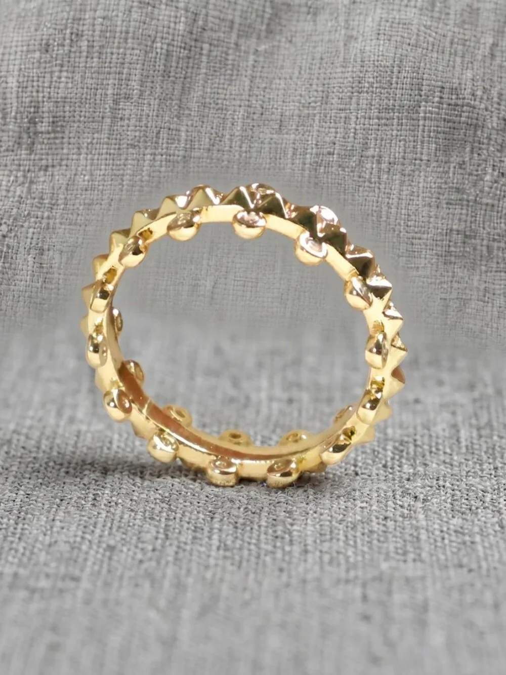 Kendra Scott Jada Gold White CZ Band Ring Size 7